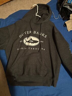 Outer Banks OBX Pullover Hoodie in Dark Gray
